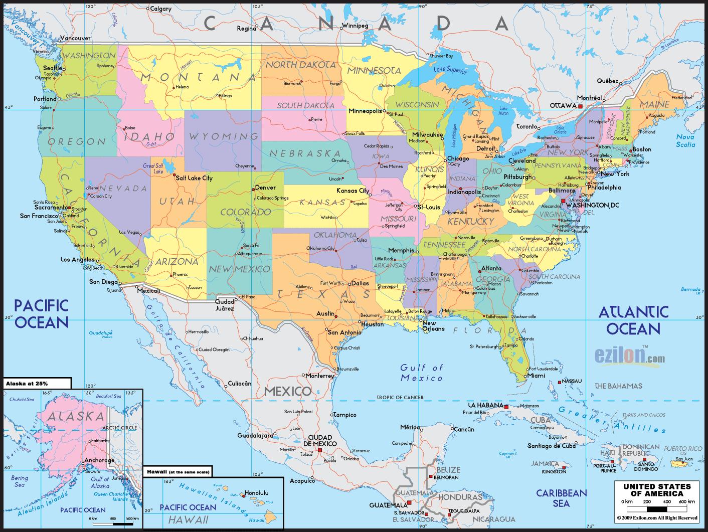 mapa amerike Mapa Ameriku NAS u Americi mapu (Sjevernoj Americi   Americi) mapa amerike
